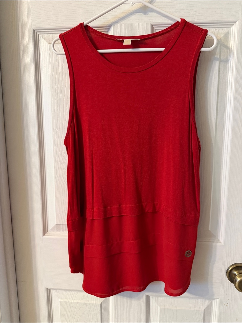 Michael Kors Red Sleeveless Tank Top